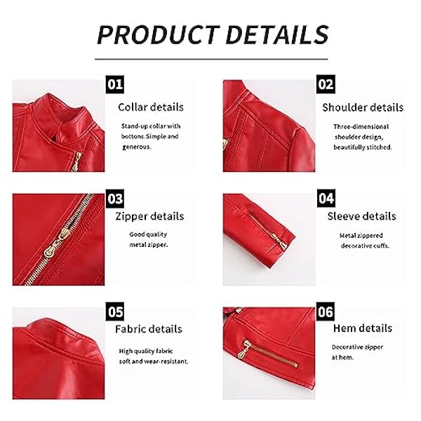 Adhdyuud Vrouwen Slanke Faux Lederen Jas Herfst Casual Gesplitst Motorjas Moto Biker Rits Jassen